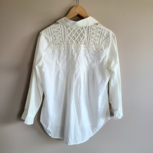 Coldwater Creak 100% cotton beige top - Picture 2 of 7